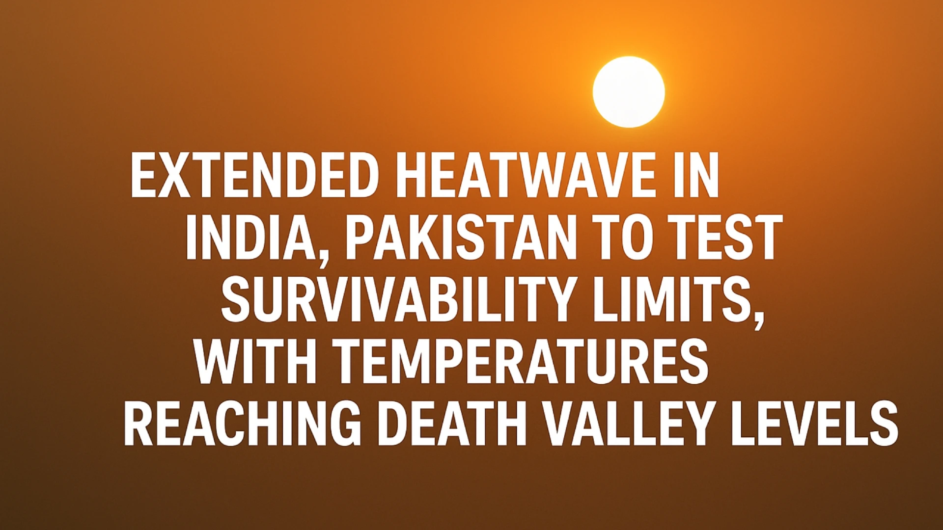 Extreme Heatwave in India & Pakistan Reaches Critical Levels